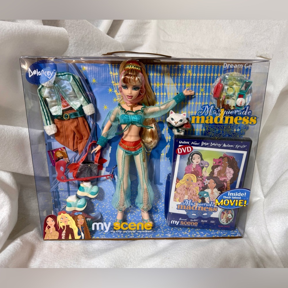 RARE My Scene Masquerade Madness Delancey "Dream Genie" doll, released in 2004